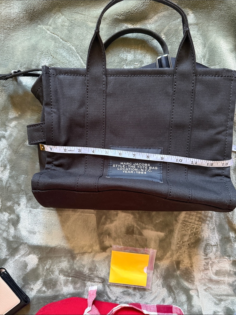 Marc Jacobs Black The Tote Bag Canvas Tote with Logo - Picture 6 of 14